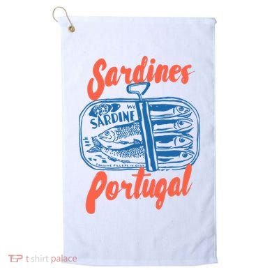 Sardines Tinned Fish Retro Graphic Golf Towel
