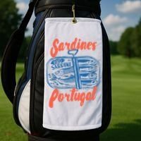 Sardines Tinned Fish Retro Graphic Golf Towel thumb 2