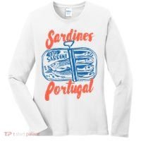 Sardines Tinned Fish Retro Graphic Women's Long Sleeve Shirt thumb 0