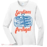 Sardines Tinned Fish Retro Graphic Women's Long Sleeve Shirt thumb 0