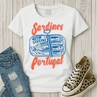 Sardines Tinned Fish Retro Graphic Women's T-Shirt thumb 3