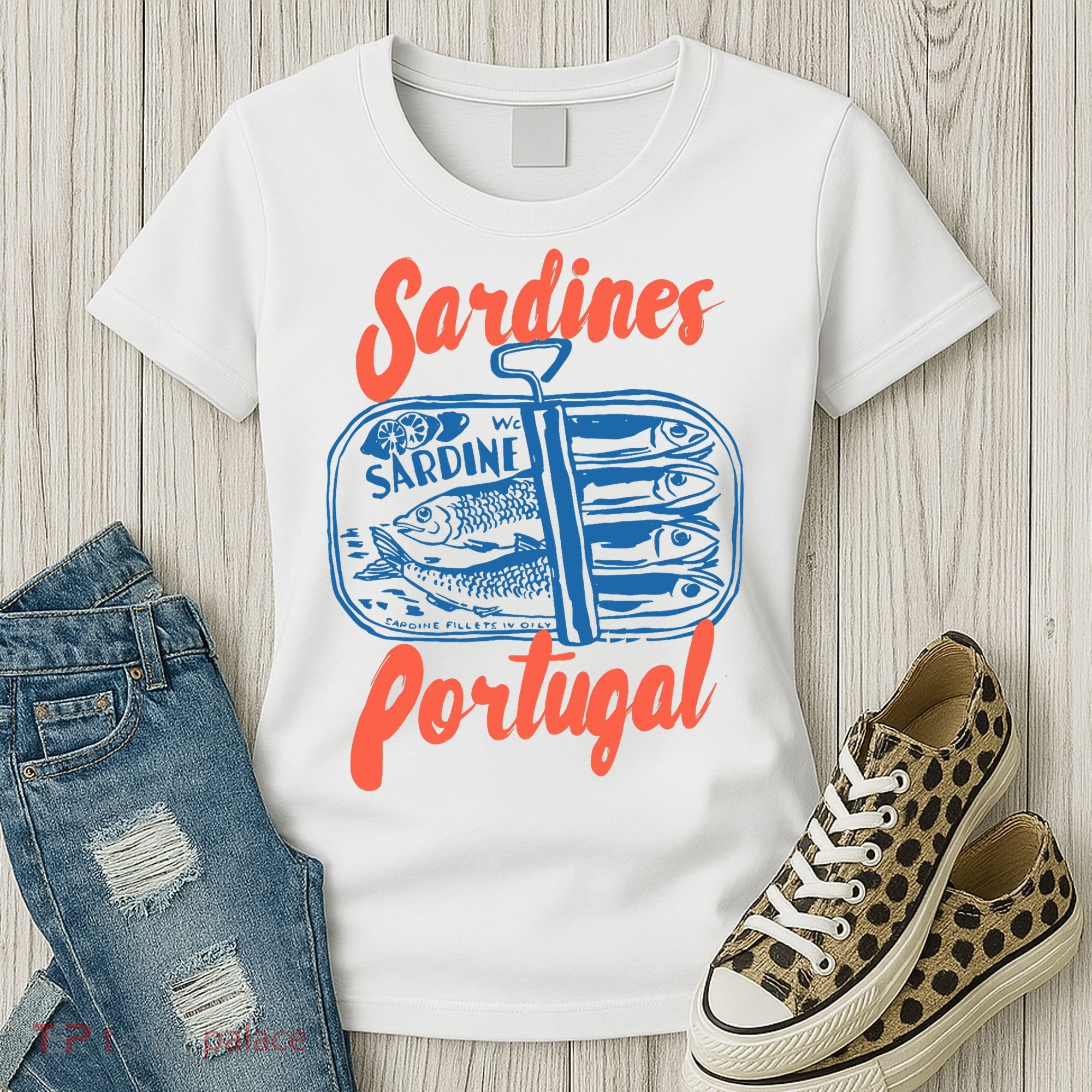 Sardines Tinned Fish Retro Graphic Women's T-Shirt