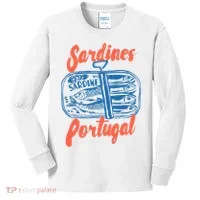 Sardines Tinned Fish Retro Graphic Kids Long Sleeve Shirt thumb 0