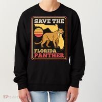 Save The Florida Panther Retro Wildlife Cougar Women's Sweatshirt thumb 0