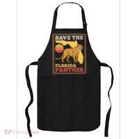 Save The Florida Panther Retro Wildlife Cougar Apron thumb 0