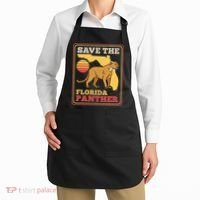 Save The Florida Panther Retro Wildlife Cougar Apron thumb 2