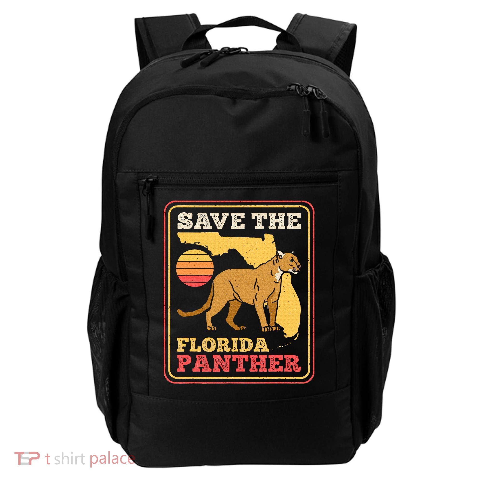 Save The Florida Panther Retro Wildlife Cougar Backpack