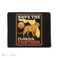 Save The Florida Panther Retro Wildlife Cougar Mousepad thumb 0
