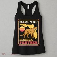 Save The Florida Panther Retro Wildlife Cougar Women's Tank Top thumb 3
