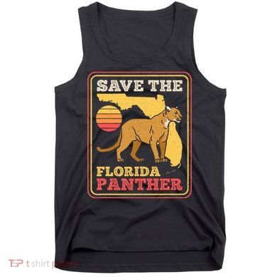 Save The Florida Panther Retro Wildlife Cougar Tank Top