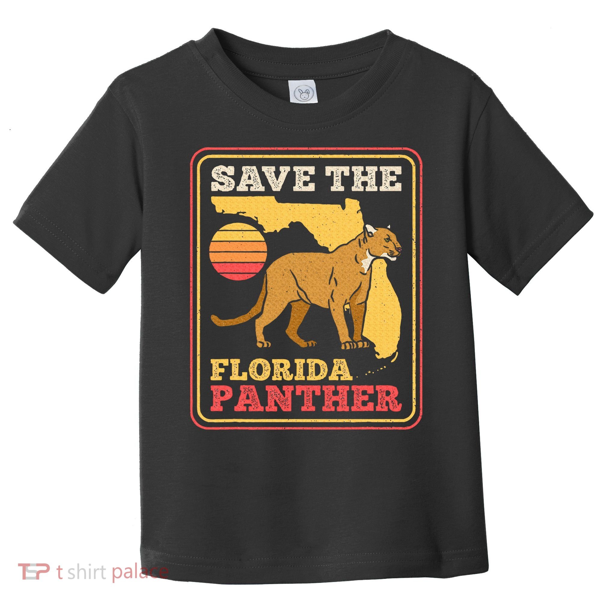 Save The Florida Panther Retro Wildlife Cougar Toddler T-Shirt