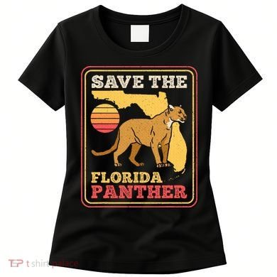 Save The Florida Panther Retro Wildlife Cougar Women's T-Shirt