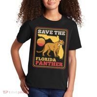Save The Florida Panther Retro Wildlife Cougar Kids T-Shirt thumb 2