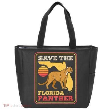 Save The Florida Panther Retro Wildlife Cougar Tote Bag