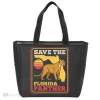 Save The Florida Panther Retro Wildlife Cougar Tote Bag thumb 0