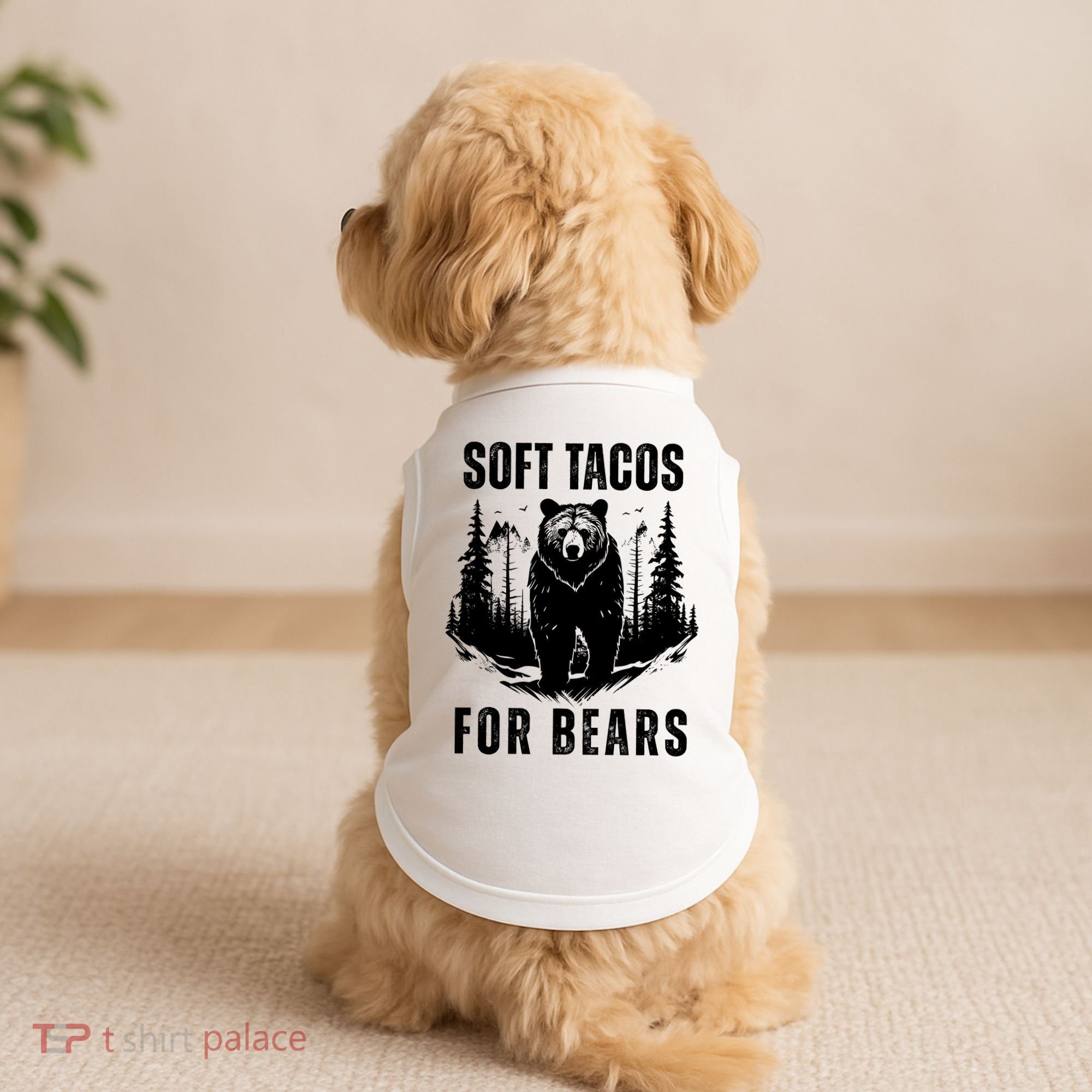 Soft Tacos For Bears Funny Camping Doggie Tank