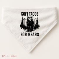 Soft Tacos For Bears Funny Camping USA-Made Doggie Bandana thumb 0