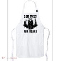 Soft Tacos For Bears Funny Camping Apron thumb 0