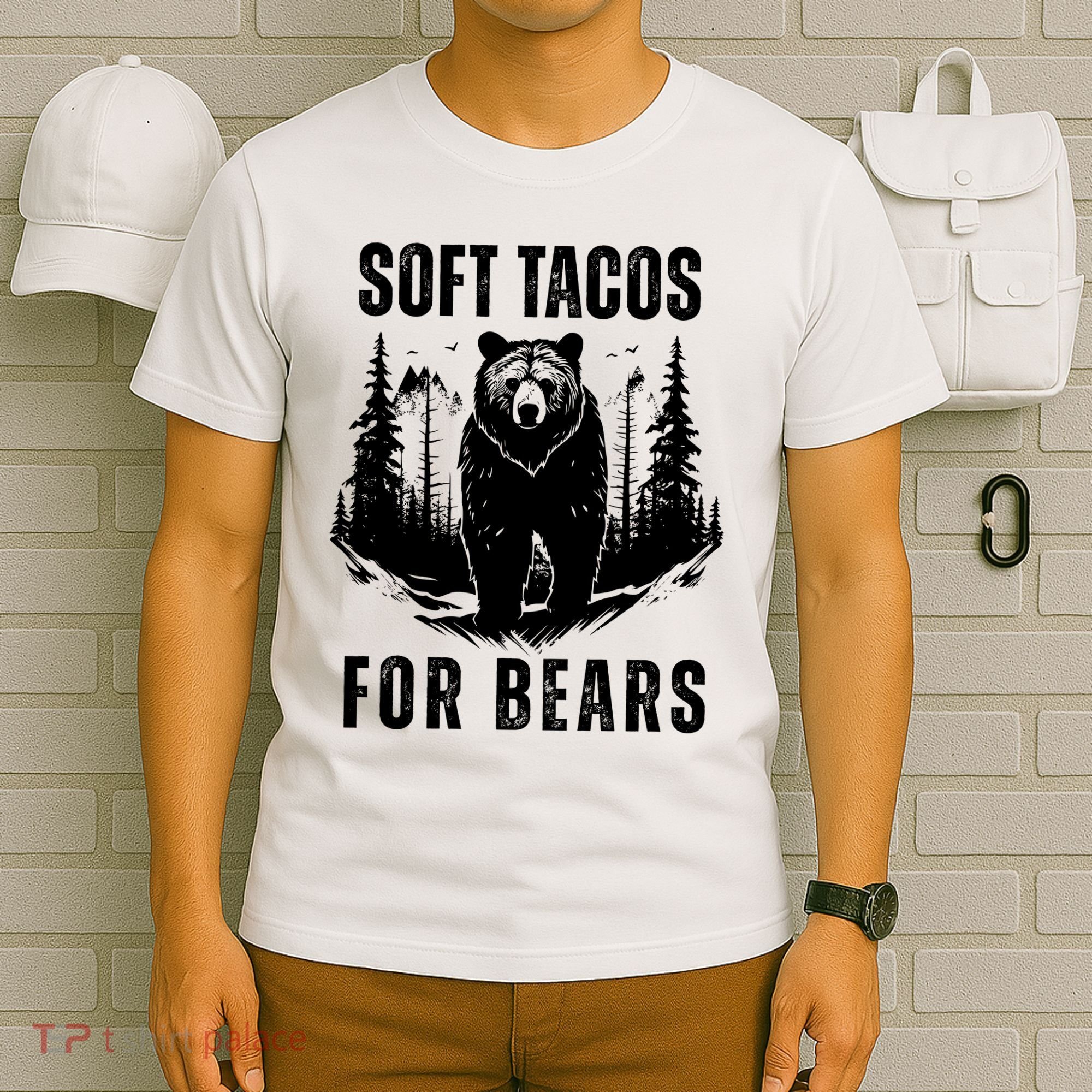 Soft Tacos For Bears Funny Camping T-Shirt
