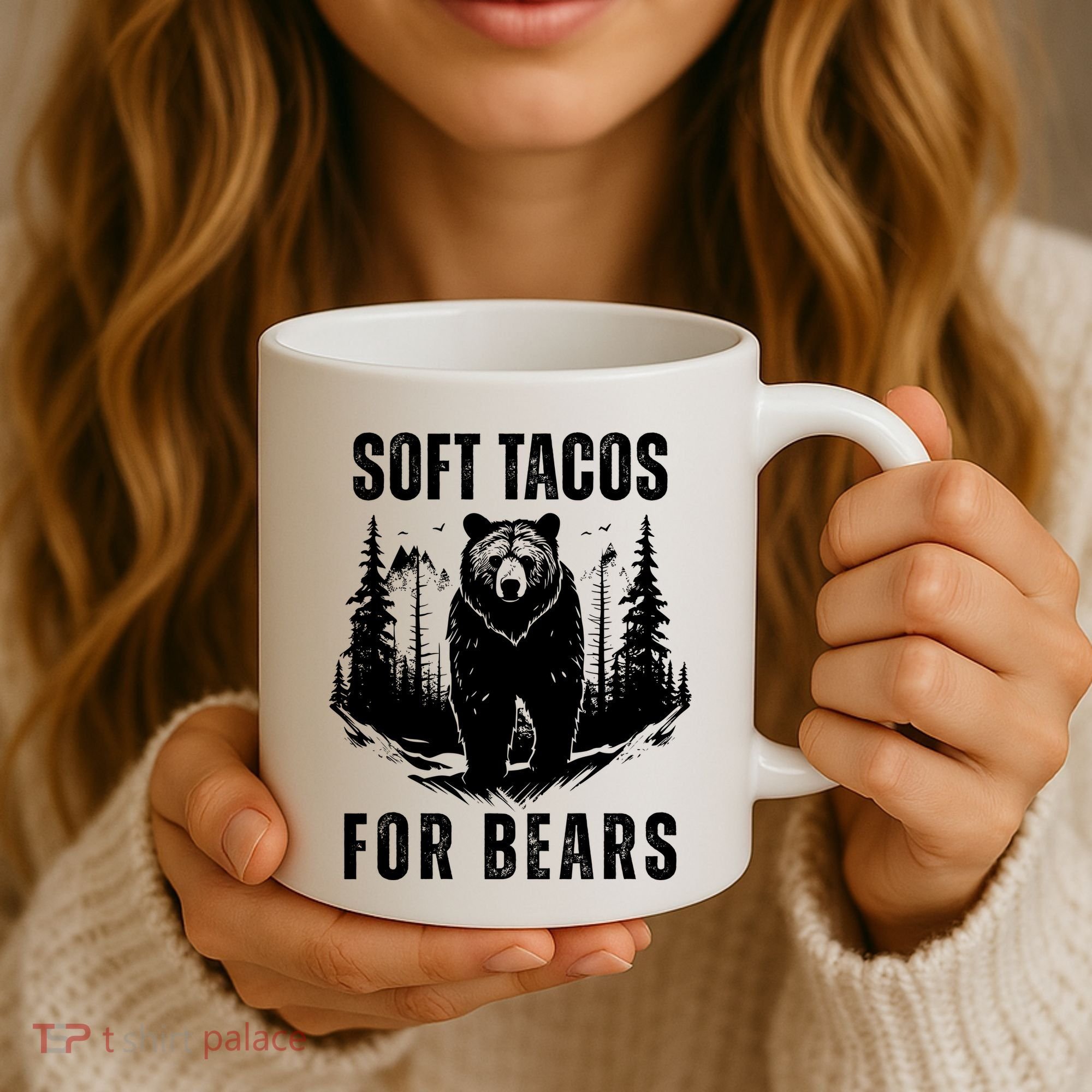 Soft Tacos For Bears Funny Camping Coffee Mug