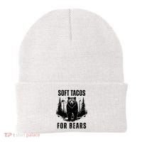 Soft Tacos For Bears Funny Camping Beanie thumb 0