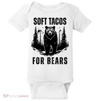 Soft Tacos For Bears Funny Camping Baby Bodysuit