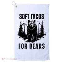 Soft Tacos For Bears Funny Camping Golf Towel thumb 0