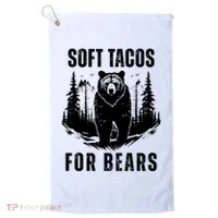 Soft Tacos For Bears Funny Camping Golf Towel thumb 0