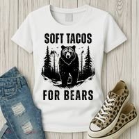 Soft Tacos For Bears Funny Camping Women's T-Shirt thumb 3