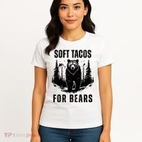 Soft Tacos For Bears Funny Camping Women's T-Shirt thumb 4