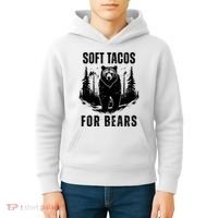Soft Tacos For Bears Funny Camping Kids Hoodie thumb 4