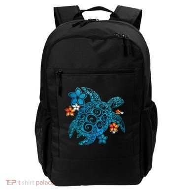 Sea Turtle Floral Tropical Pattern Backpack