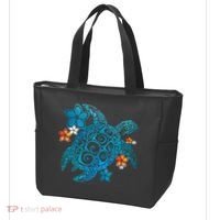 Sea Turtle Floral Tropical Pattern Tote Bag thumb 3