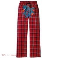 Sea Turtle Floral Tropical Pattern Women's Flannel Plaid Pajama Pants thumb 0