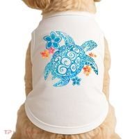 Sea Turtle Floral Tropical Pattern Doggie Tank thumb 0