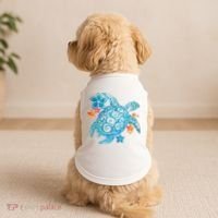 Sea Turtle Floral Tropical Pattern Doggie Tank thumb 2