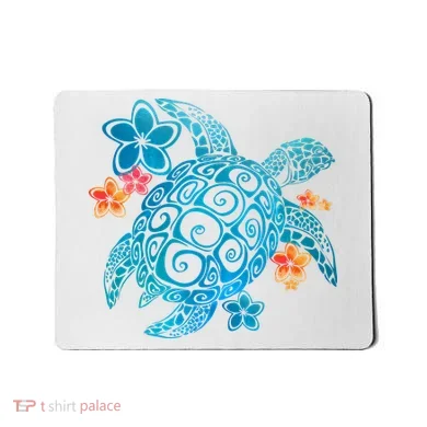 Sea Turtle Floral Tropical Pattern Mousepad