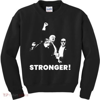 Stronger Trump Fight Support Kids Sweatshirt