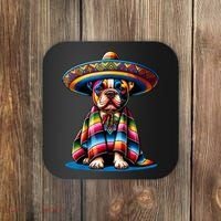 Sombrero Tacos Fiesta French Bulldog Lover Cinco De Mayo Coaster thumb 0