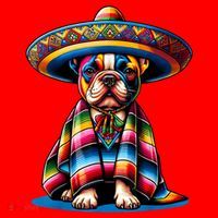 Sombrero Tacos Fiesta French Bulldog Lover Cinco De Mayo Santa Hat thumb 1