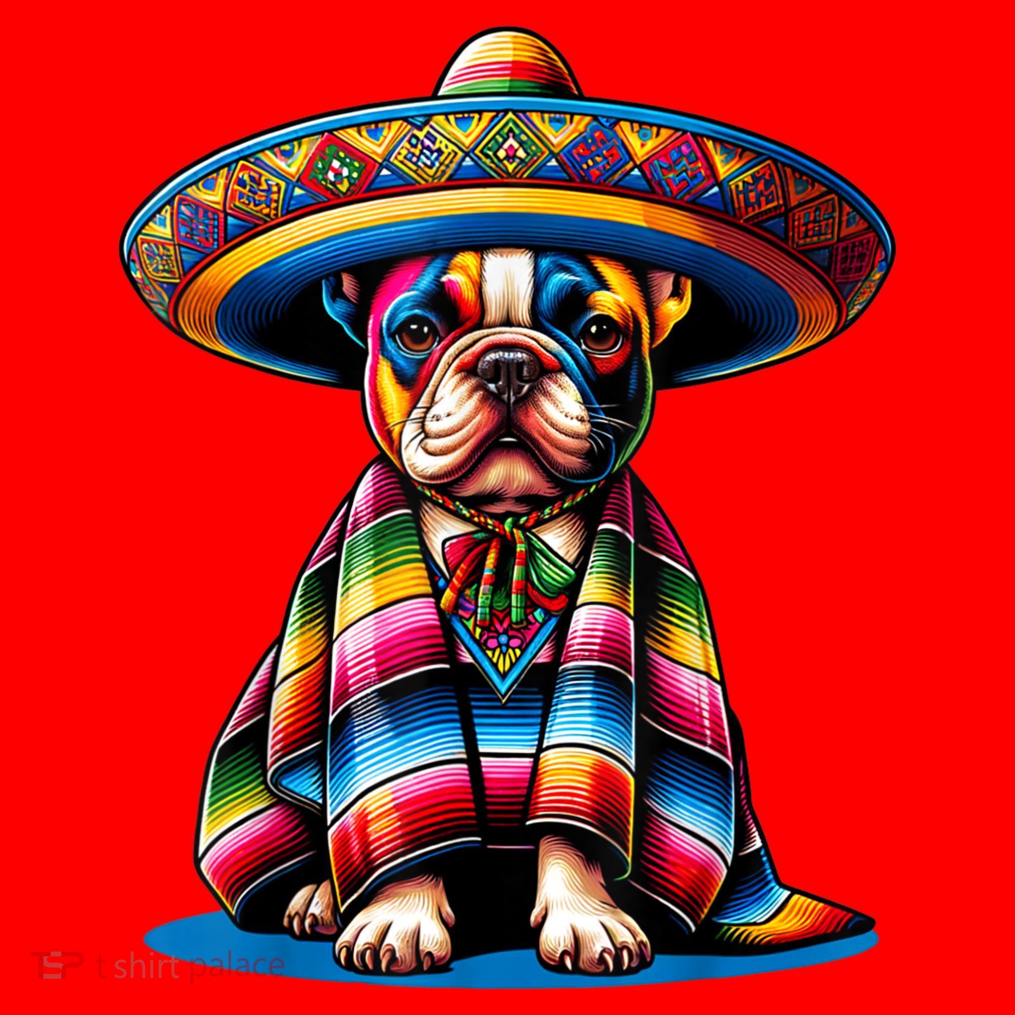 Sombrero Tacos Fiesta French Bulldog Lover Cinco De Mayo Santa Hat
