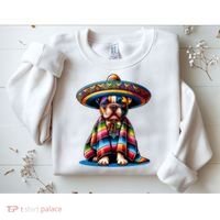Sombrero Tacos Fiesta French Bulldog Lover Cinco De Mayo Sweatshirt thumb 2