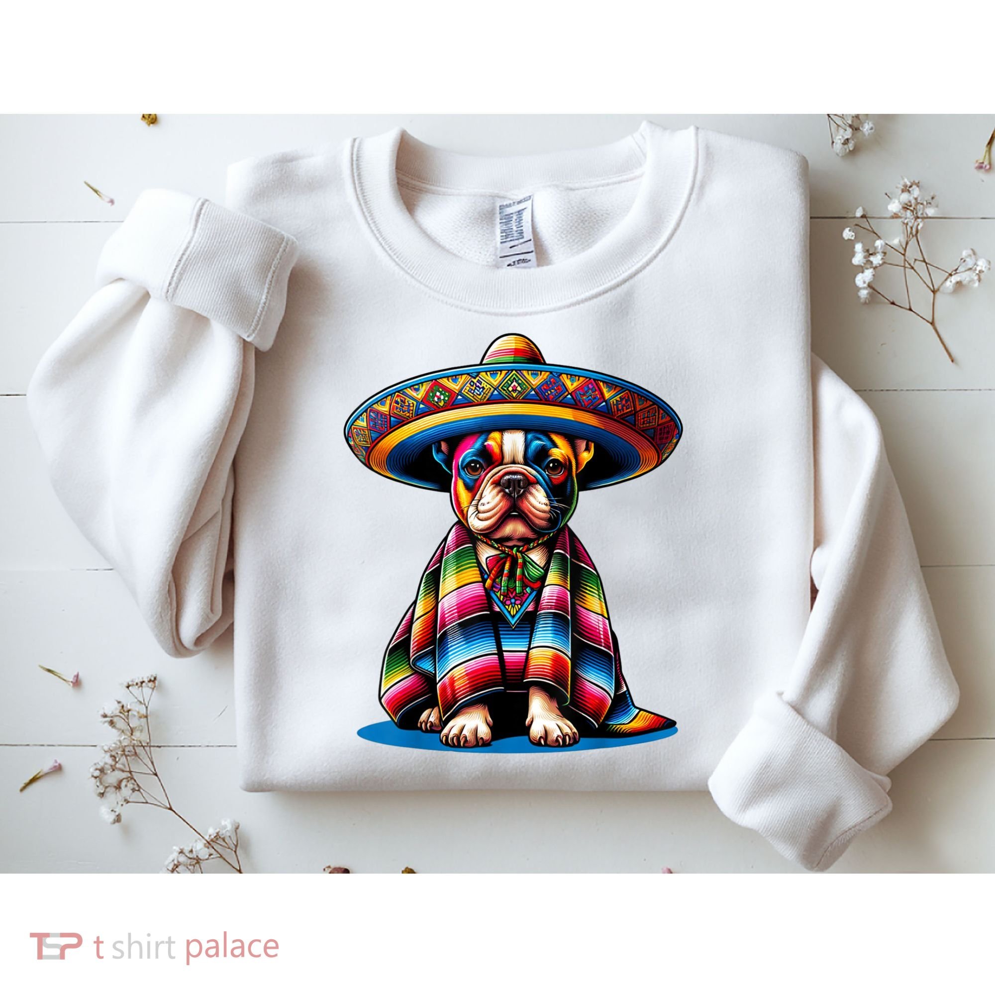 Sombrero Tacos Fiesta French Bulldog Lover Cinco De Mayo Sweatshirt