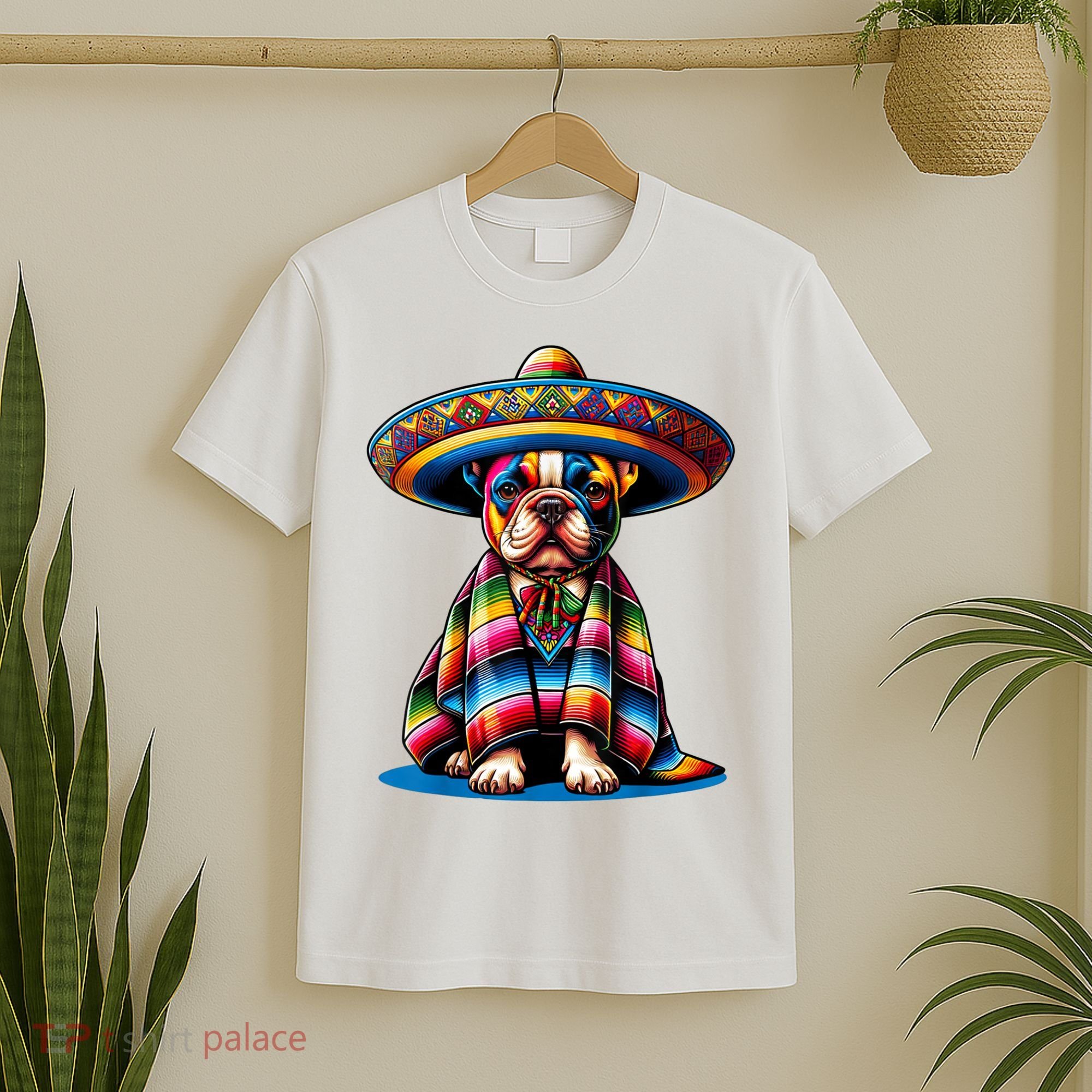 Sombrero Tacos Fiesta French Bulldog Lover Cinco De Mayo T-Shirt