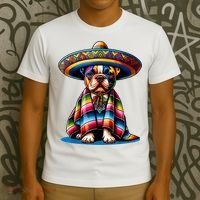 Sombrero Tacos Fiesta French Bulldog Lover Cinco De Mayo T-Shirt thumb 3