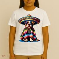 Sombrero Tacos Fiesta French Bulldog Lover Cinco De Mayo T-Shirt thumb 4