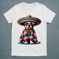 Sombrero Tacos Fiesta French Bulldog Lover Cinco De Mayo T-Shirt thumb 5