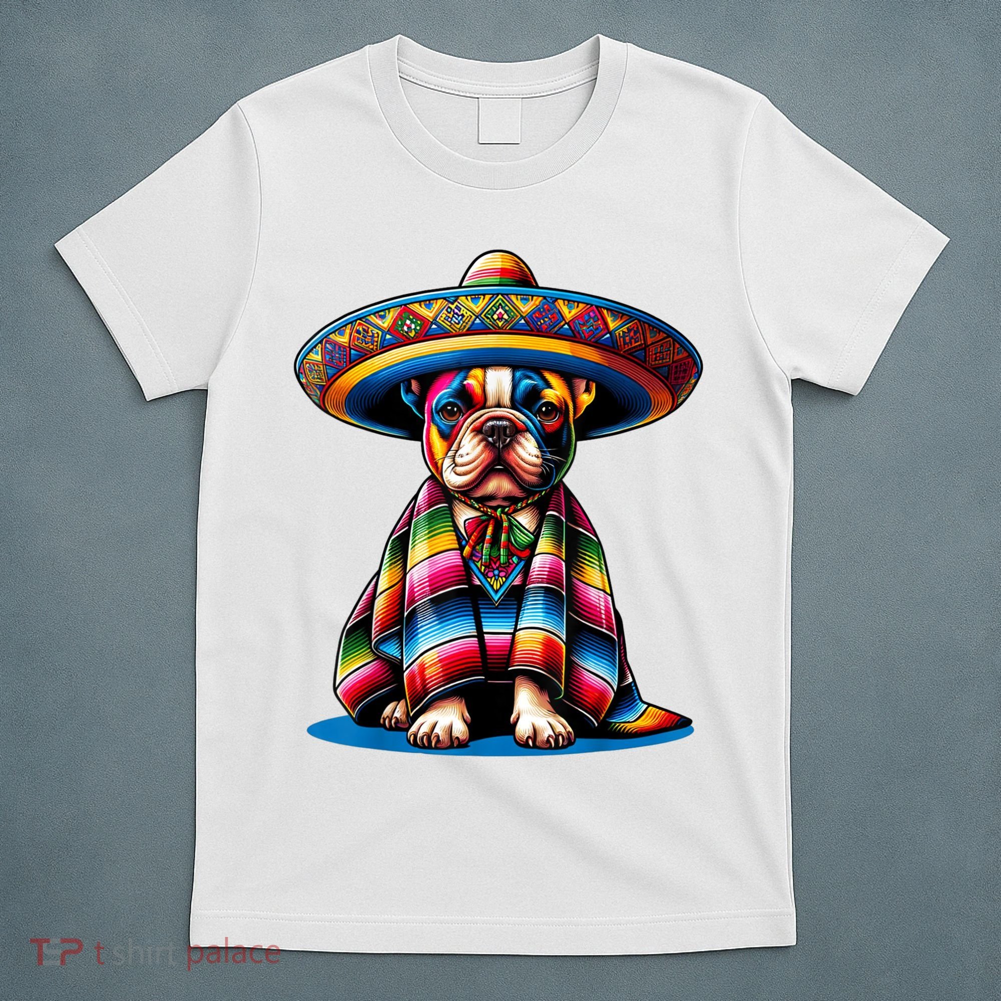 Sombrero Tacos Fiesta French Bulldog Lover Cinco De Mayo T-Shirt