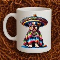 Sombrero Tacos Fiesta French Bulldog Lover Cinco De Mayo Coffee Mug thumb 2
