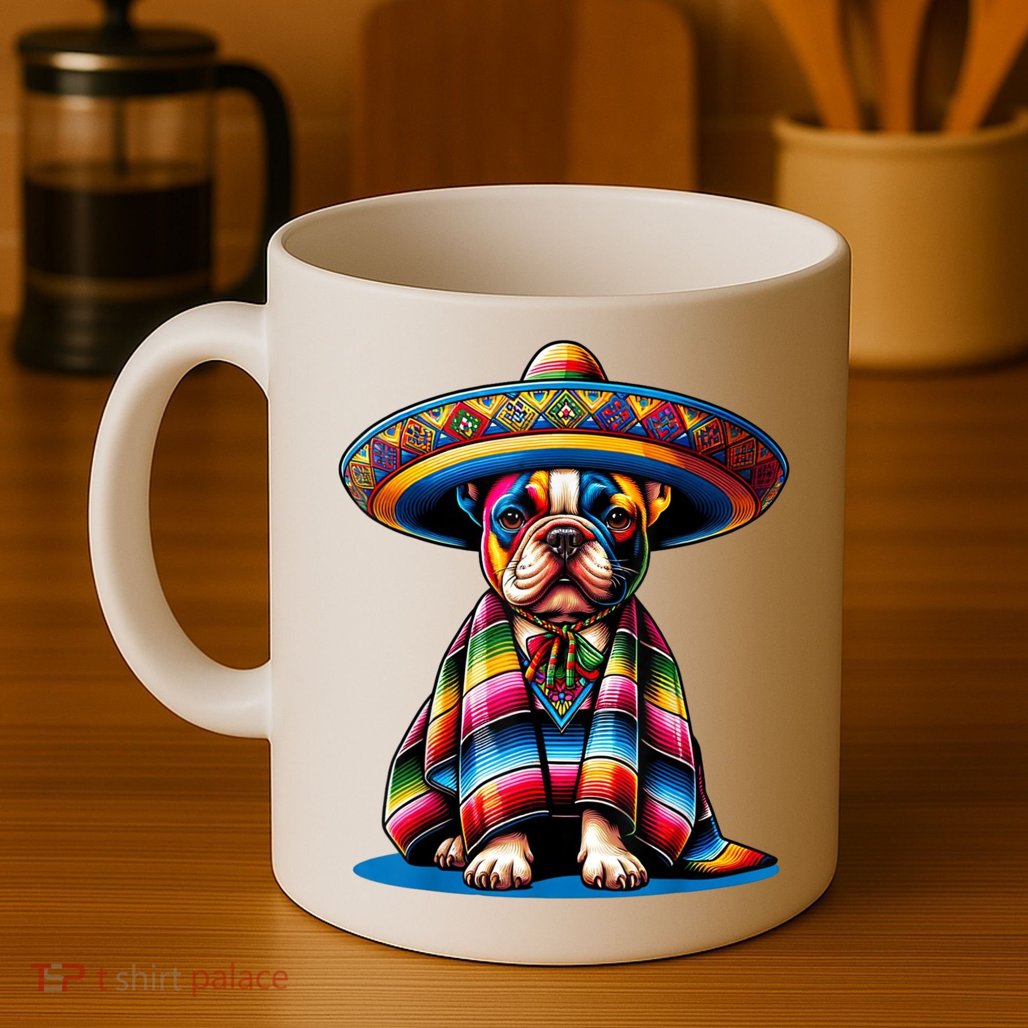 Sombrero Tacos Fiesta French Bulldog Lover Cinco De Mayo Coffee Mug
